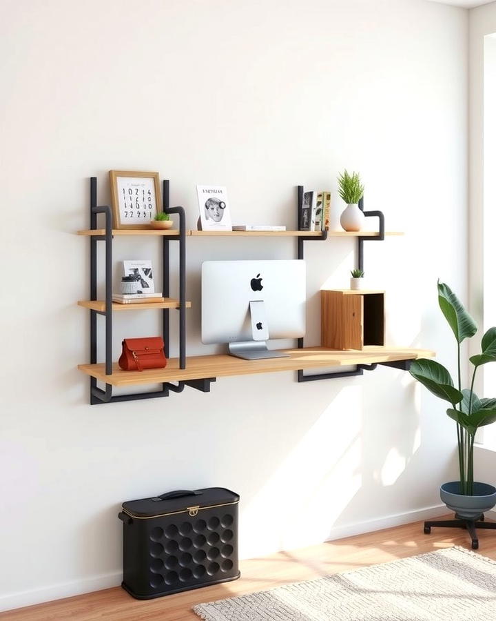 Floating Desks for Multi Functionality - 25 Wall Storage Ideas