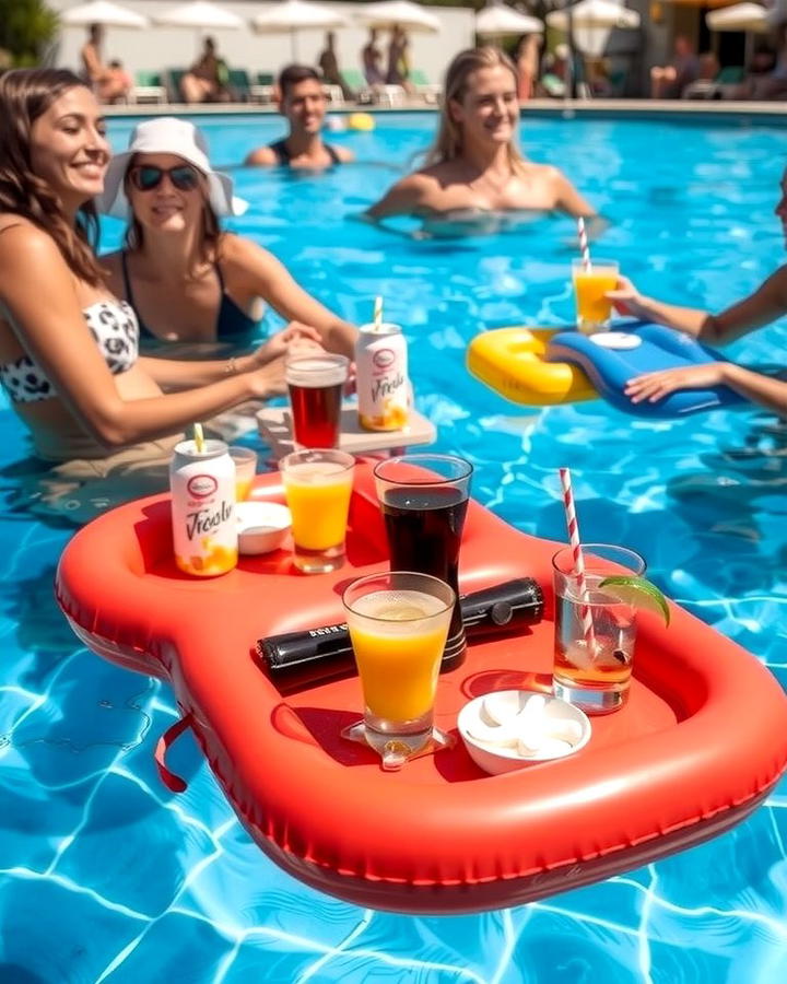 Floating Food and Drink Stations - 25 Pool Party Ideas