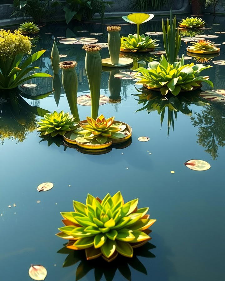 Floating Plant Islands - 25 Pond Landscaping Ideas