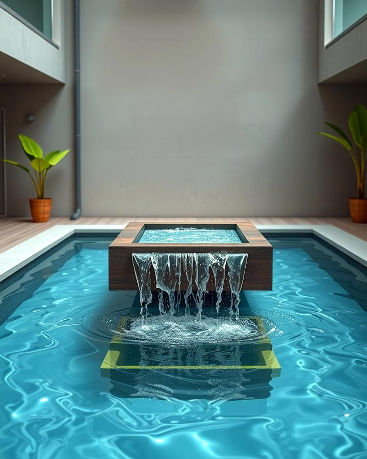 Floating Platform Waterfall - 25 Small Pool Waterfall Ideas