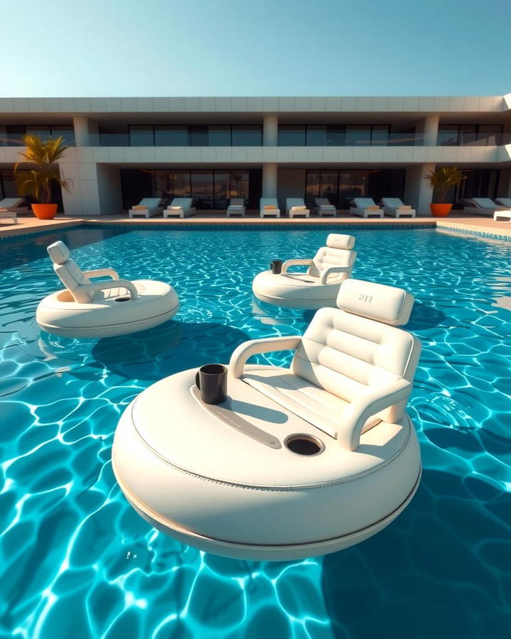 Floating Pool Chairs - 25 Pool Decor Ideas