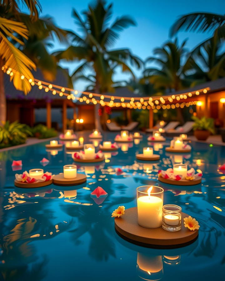 Floating Pool Decor - 25 Tropical Pool Landscaping Ideas