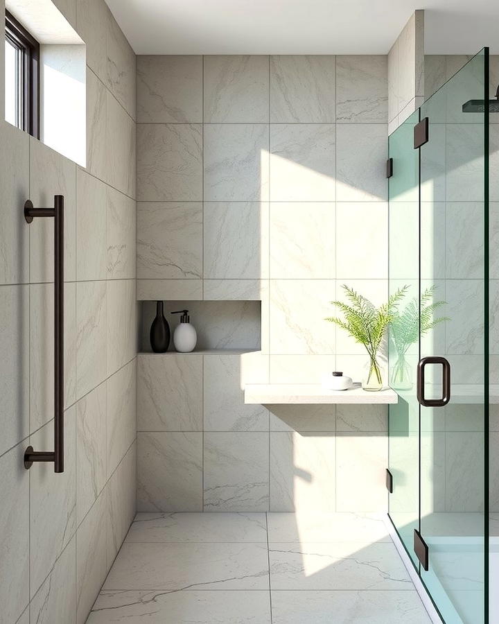 Floating Shelf Shower Niche - 25 Shower Niche Ideas