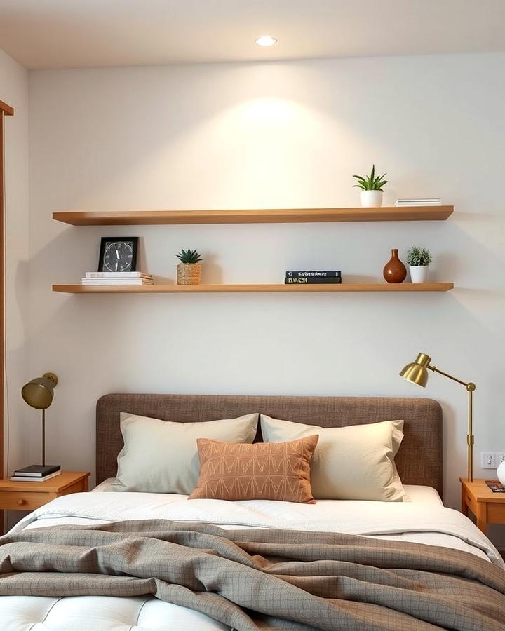 Floating Shelves 2 - 25 No Headboard Ideas