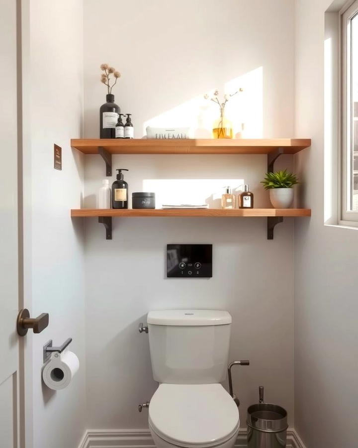 Floating Shelves - 25 Small Ensuite Design Ideas