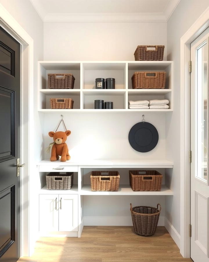 Floating Shelves - 25 Small Mudroom Ideas