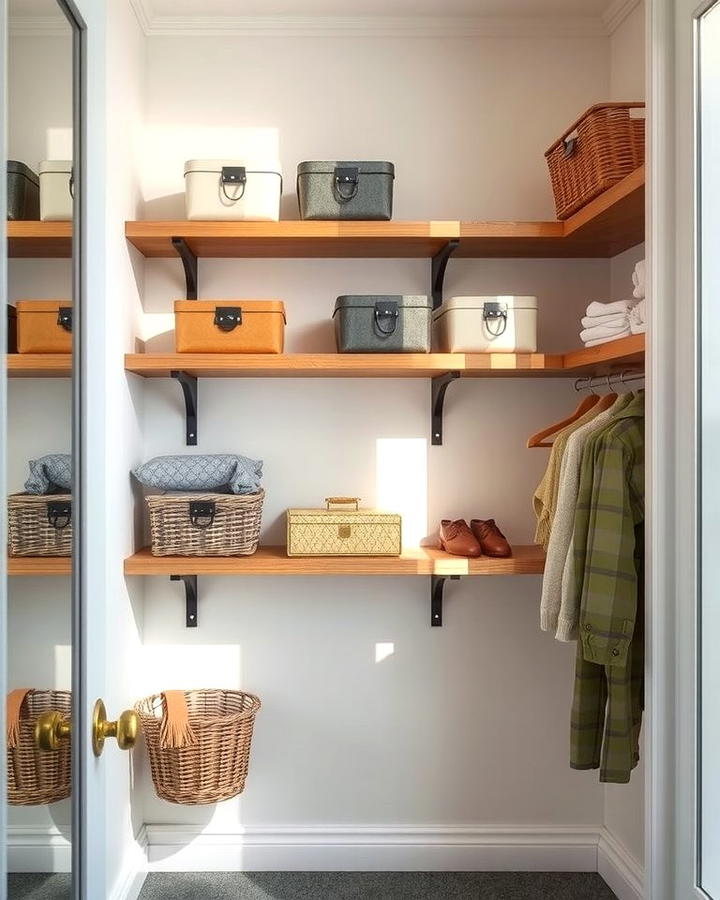 Floating Shelves for Accessories - 25 Small Dressing Room Ideas