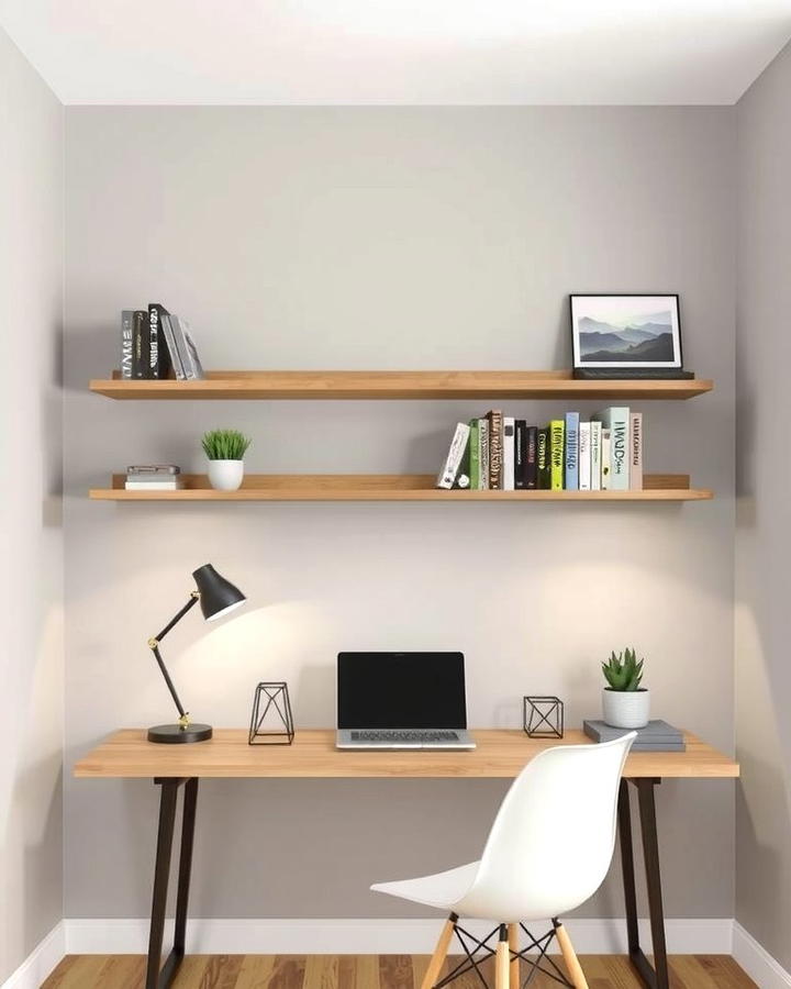 Floating Shelves for Extra Storage - 30 Home Office Ideas for Her