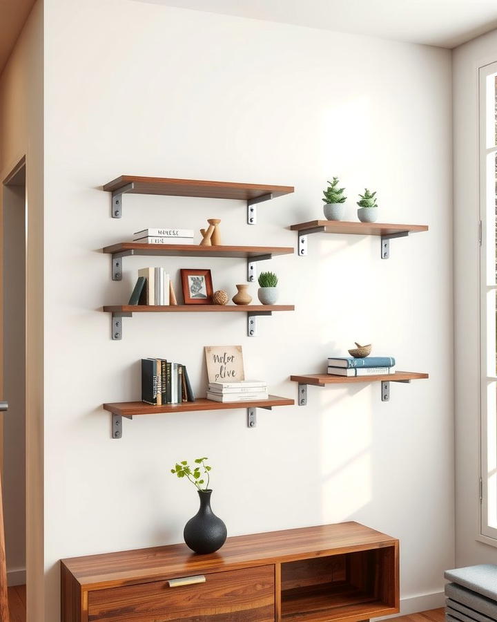 Floating Shelves for Minimalist Appeal - 25 Wall Storage Ideas