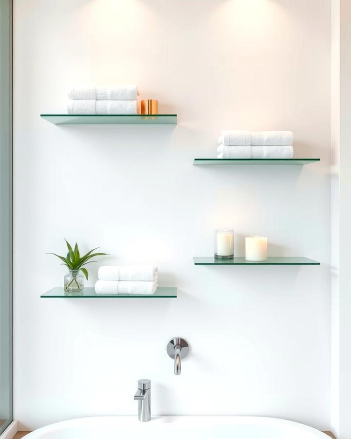 Floating Shelves for Towels - 25 Towel Display Ideas