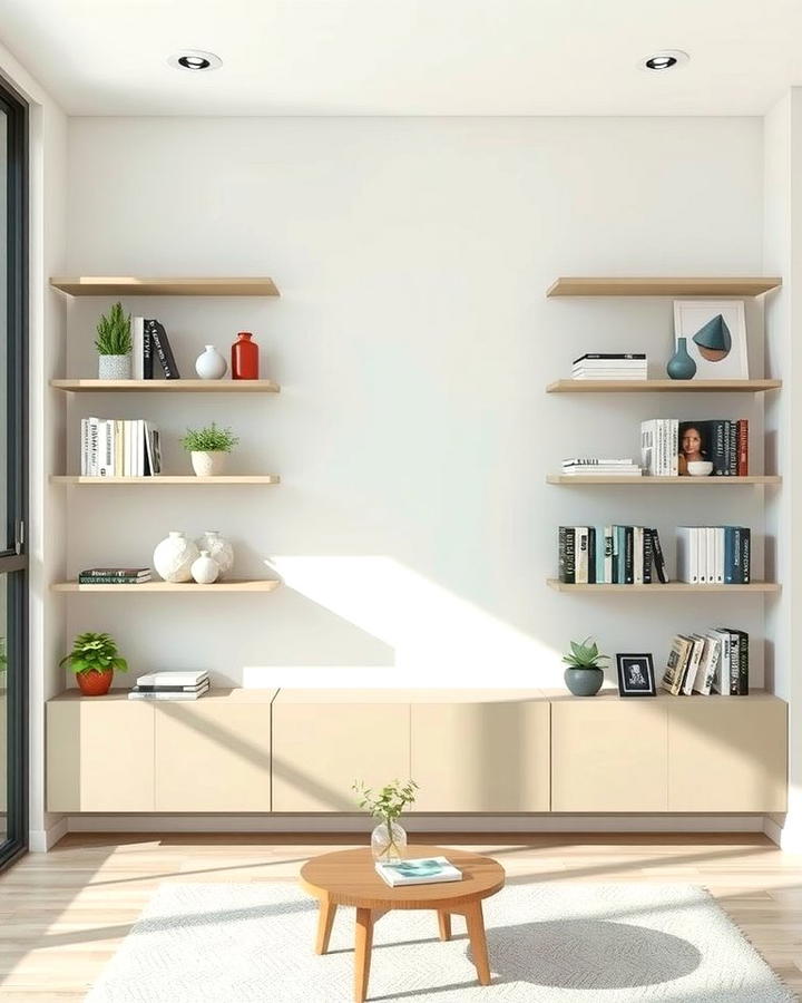 Floating Shelves for a Minimalist Look - 30 Living Room Shelf Ideas