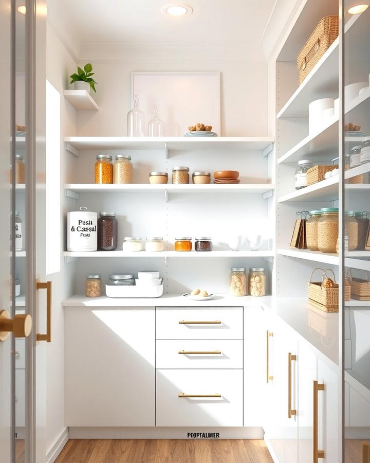 Floating Shelves for a Minimalist Look - 25 Pantry Shelving Ideas