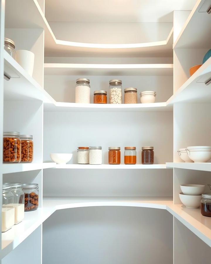 Floating Shelves for a Sleek Look - 25 Pantry Shelving Ideas