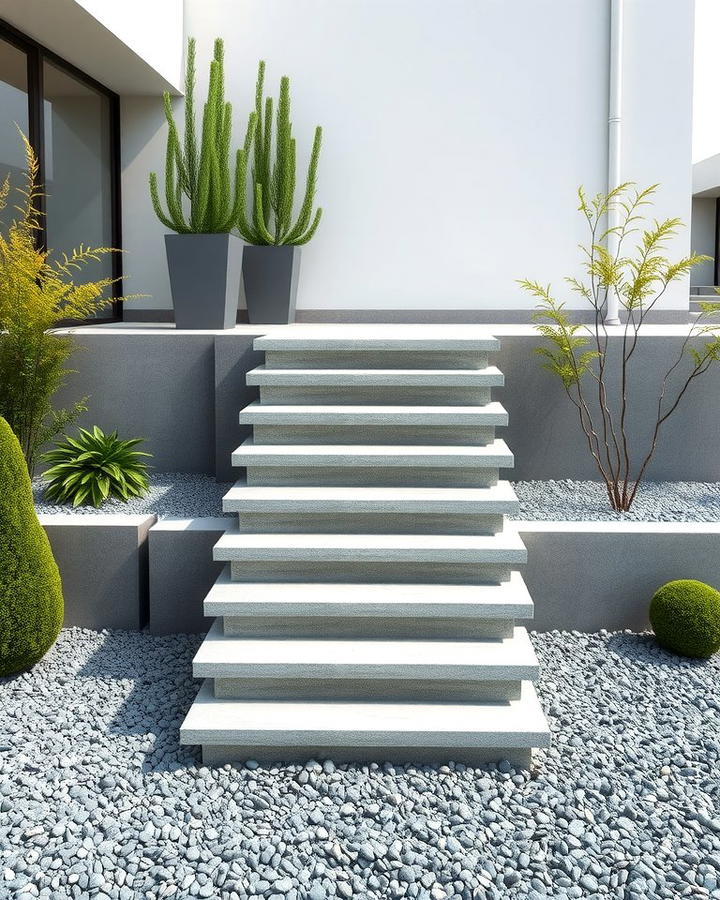 Floating Stone Steps - 25 Patio Steps Ideas