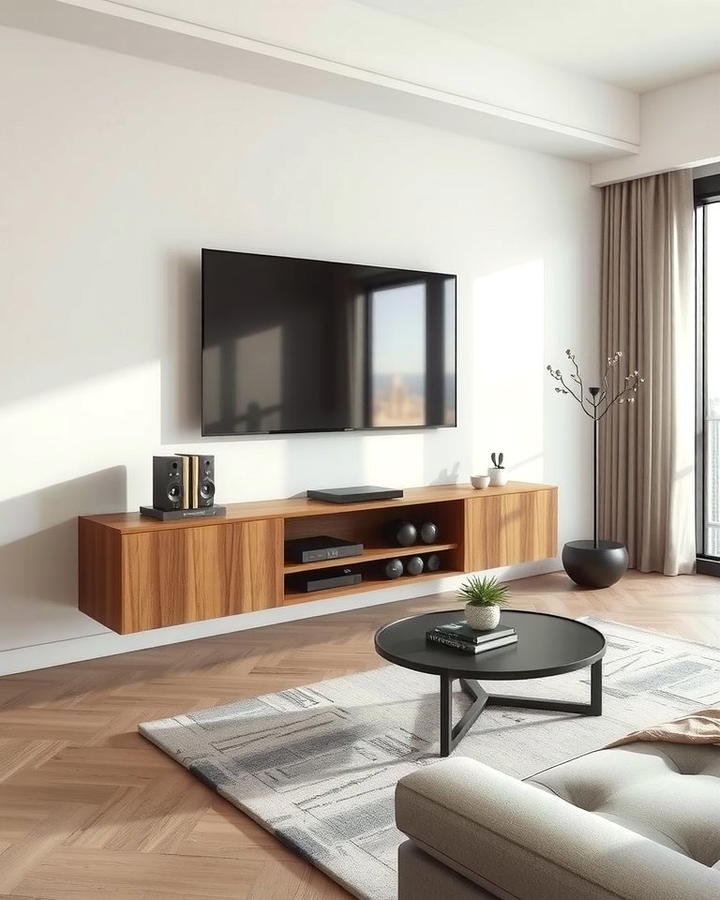 Floating TV Consoles - 30 Condo Living Room Ideas