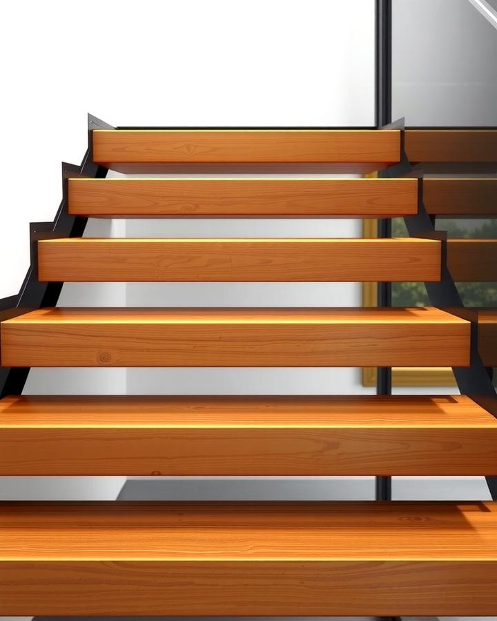 Floating Wooden Treads - 30 Open Staircase Ideas