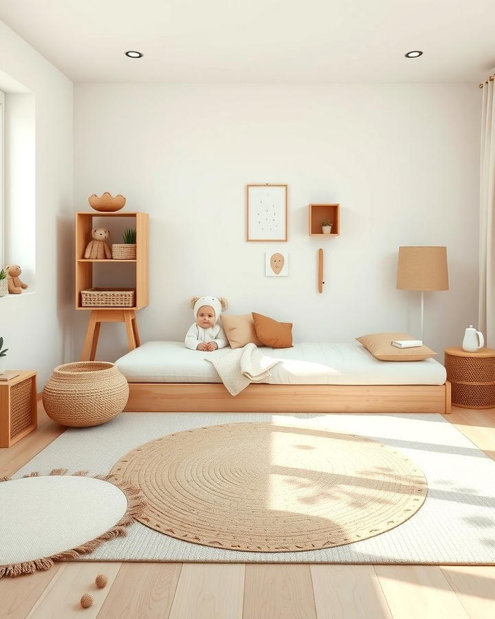 Floor Bed for Freedom of Movement - 25 montessori nursery ideas