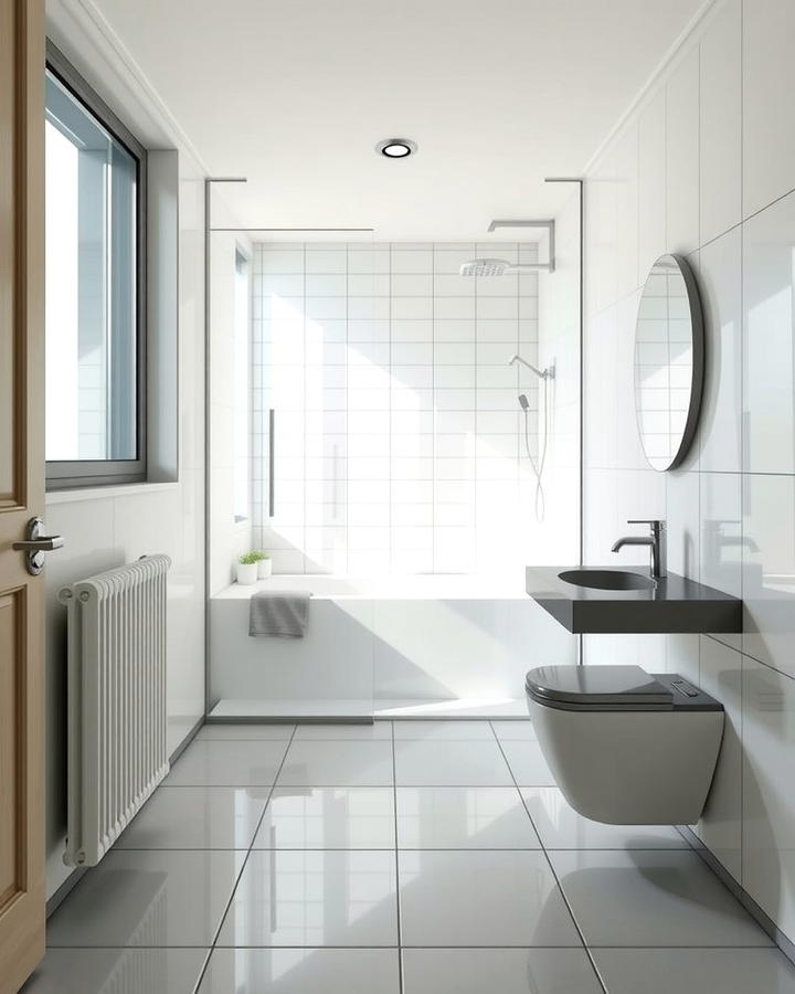 Floor To Ceiling Tiles - 25 Small Bathroom Walk in Shower Ideas