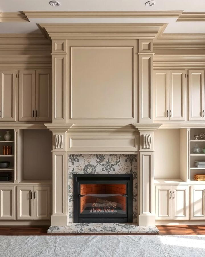 Floor to Ceiling Cabinetry - 30 Fireplace Built-in Ideas