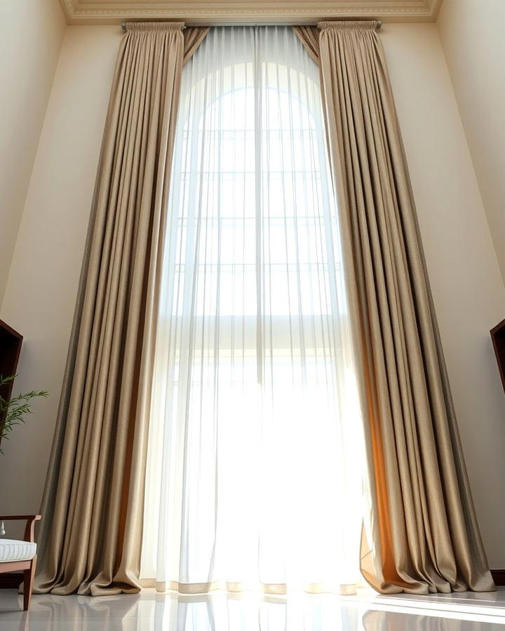 Floor to Ceiling Curtains or Drapes - 30 High Ceiling Tall Wall Decor Ideas