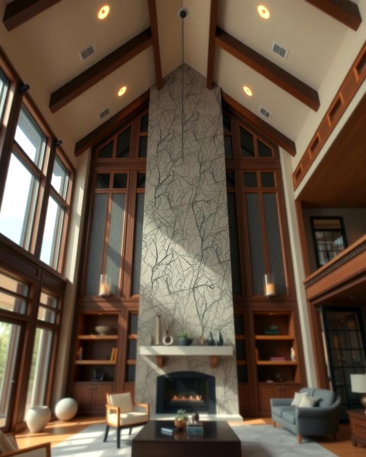 Floor to Ceiling Fireplaces for Dramatic Impact - 25 Rooms With Fireplaces With Vaulted Ceilings Features