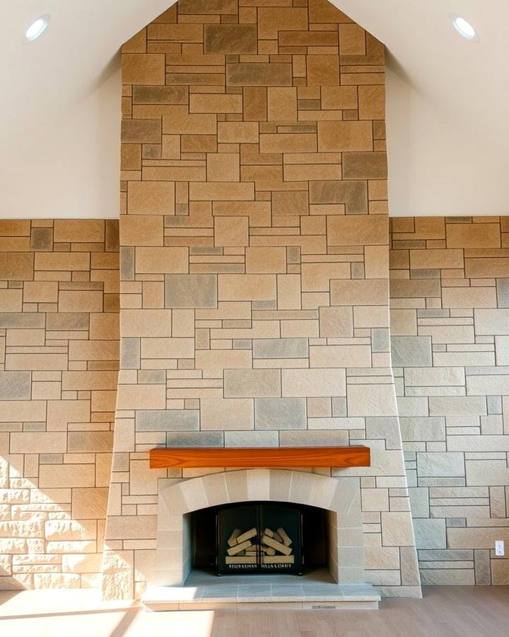 Floor to Ceiling River Rock Elegance - 25 River Rock Fireplace Ideas