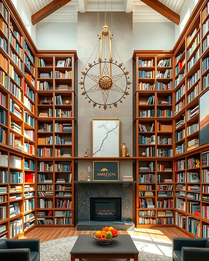 Floor to Ceiling Shelving for Maximum Storage - 30 Fireplace With Bookshelves