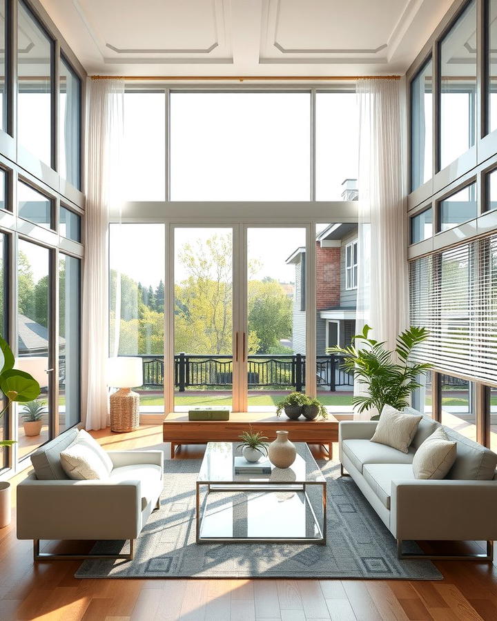 Floor to Ceiling Windows - 25 Townhouse Interior Design Ideas