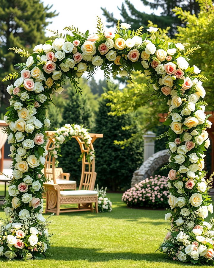 Floral Archway Elegance - 30 Wedding Altar Ideas
