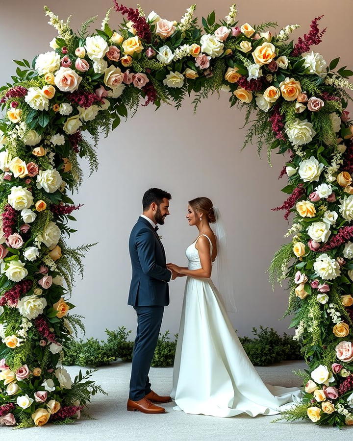 Floral Archway - 30 Wedding Backdrop Ideas