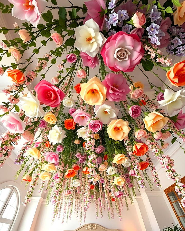 Floral Ceiling Decor - 30 Fairy-themed Bedroom Ideas