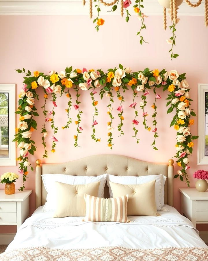 Floral Garland Headboards - 30 Fairy-themed Bedroom Ideas