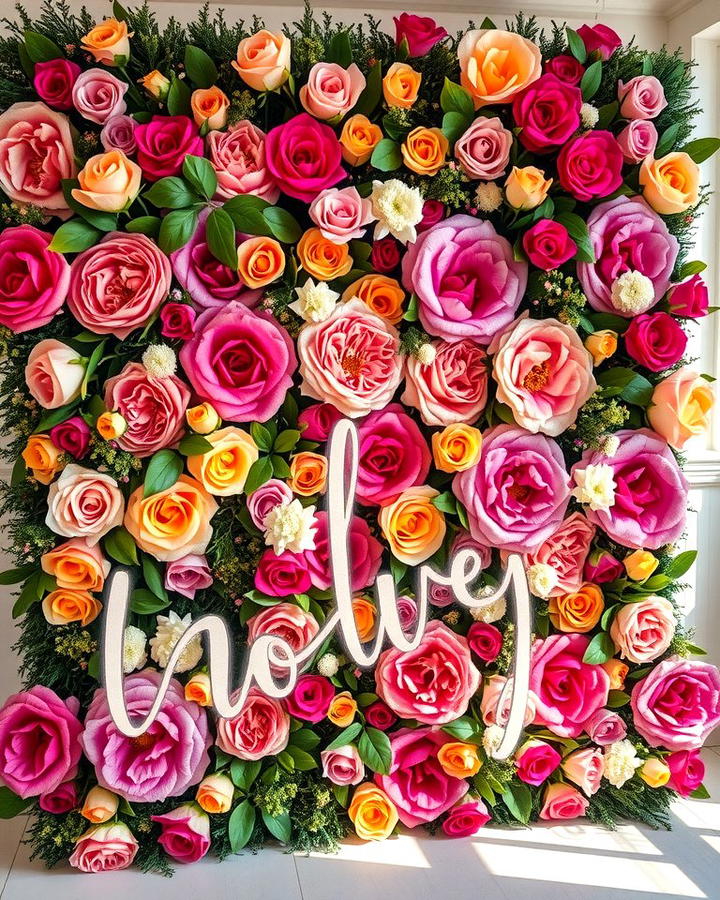 Floral Wall Backdrop - 30 Wedding Backdrop Ideas