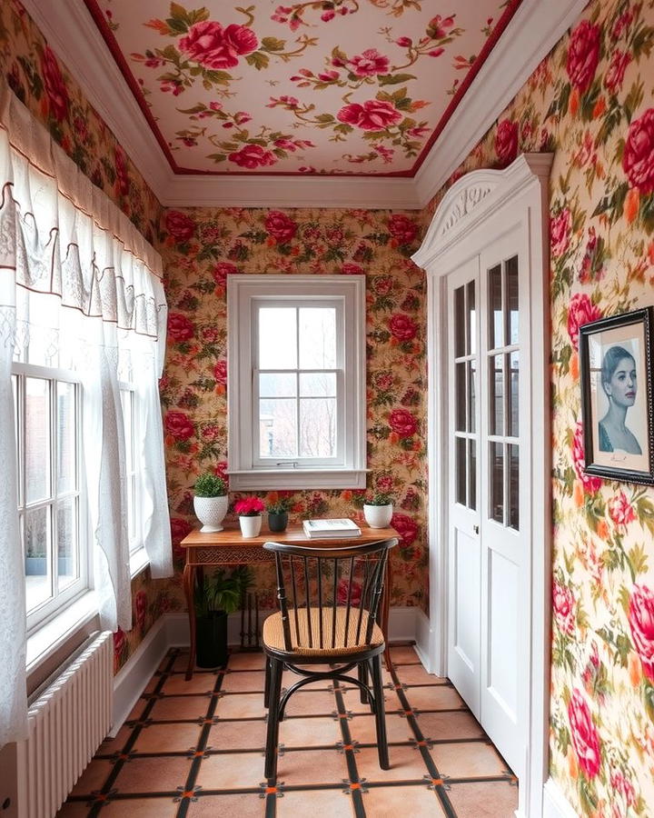 Floral Wallpaper - 25 Victorian Sunroom Ideas