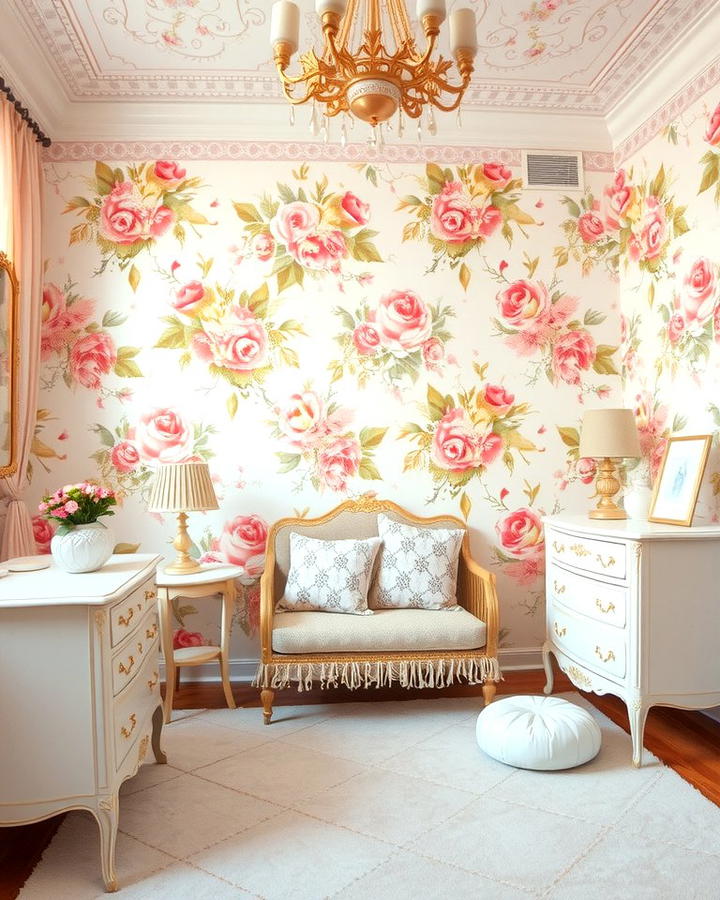 Floral Wallpaper - 25 Princess Nursery Ideas