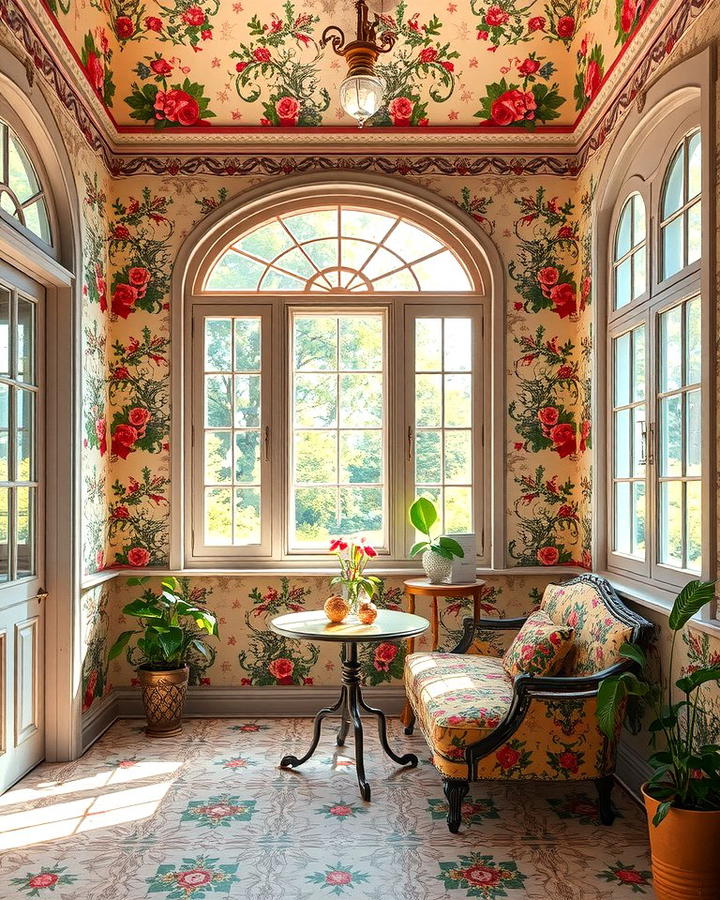 Floral Wallpapers for a Nostalgic Vibe - 25 Victorian Sunroom Ideas