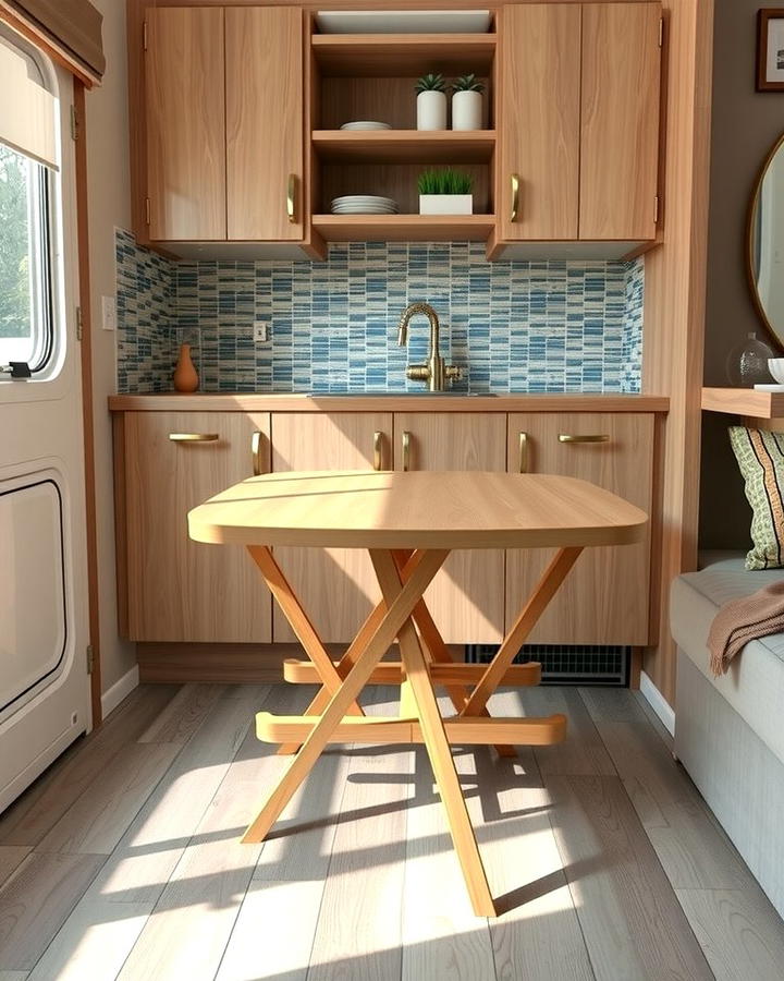 Foldable Dining Tables - 25 Mobile Home Kitchen Ideas