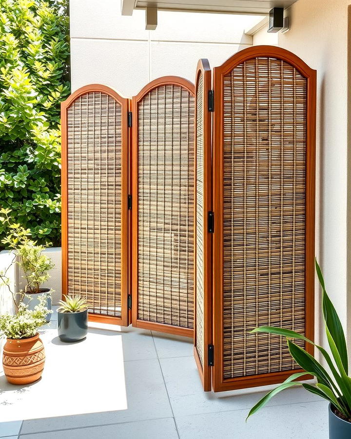 Foldable Privacy Screens - 25 Small Backyard Patio Ideas