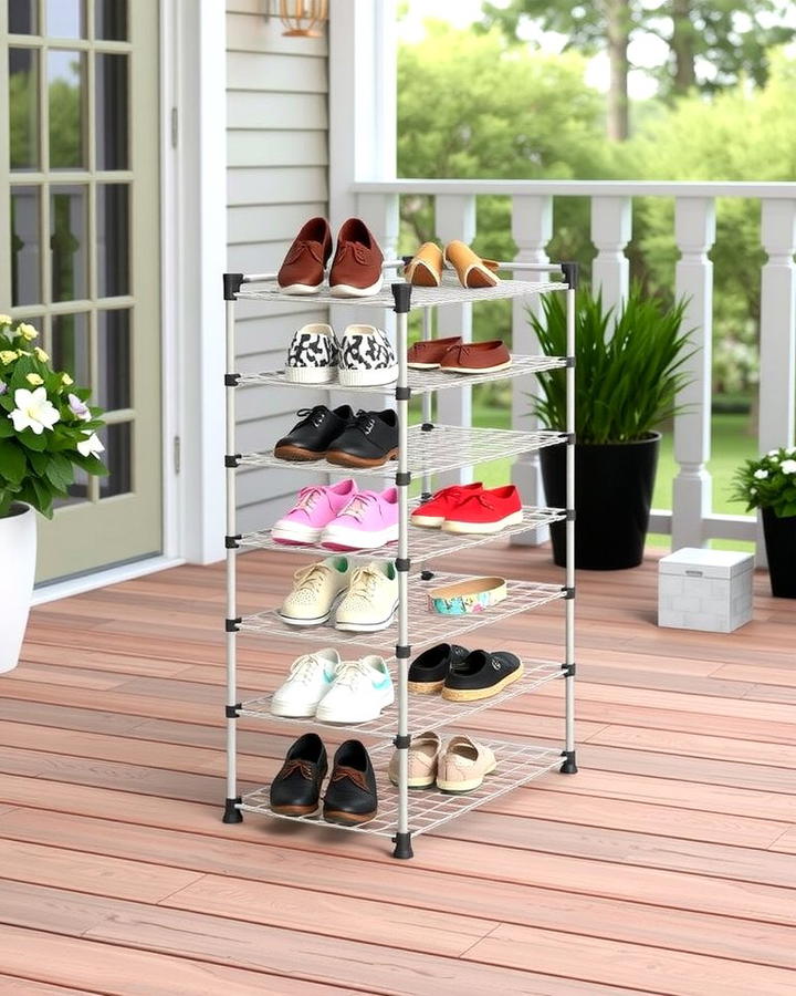 Foldable Shoe Rack - 25 Outdoor Shoe Storage Ideas