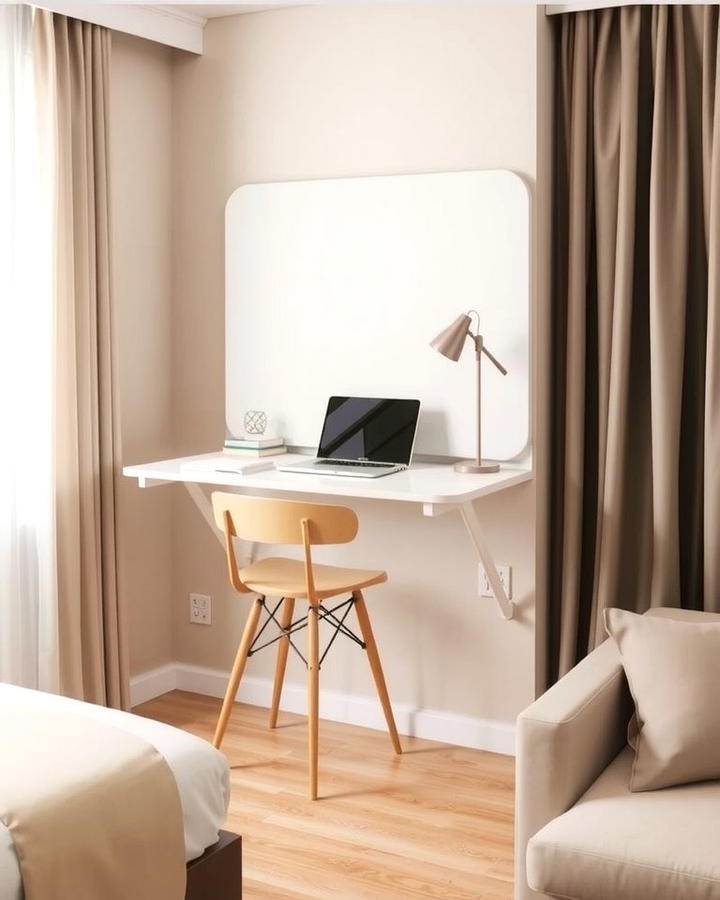 Foldable Wall Mounted Desk - 25 Office Guest Room Ideas