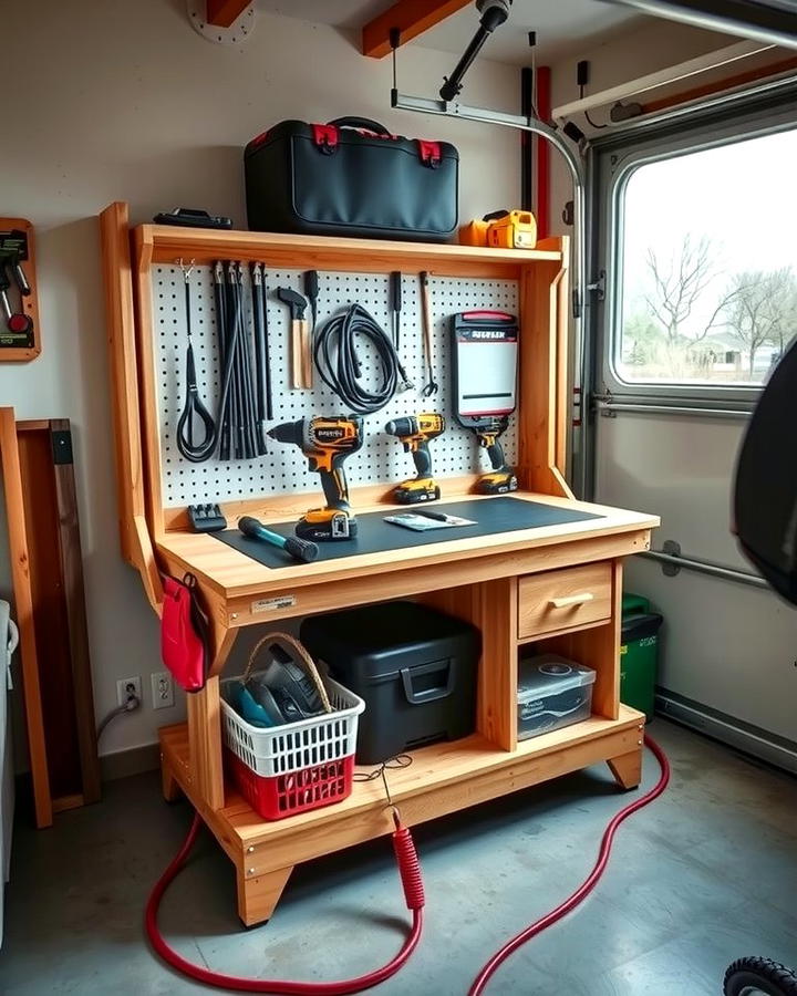 Foldable Workbenches with Storage - 25 Power Tool Storage Ideas