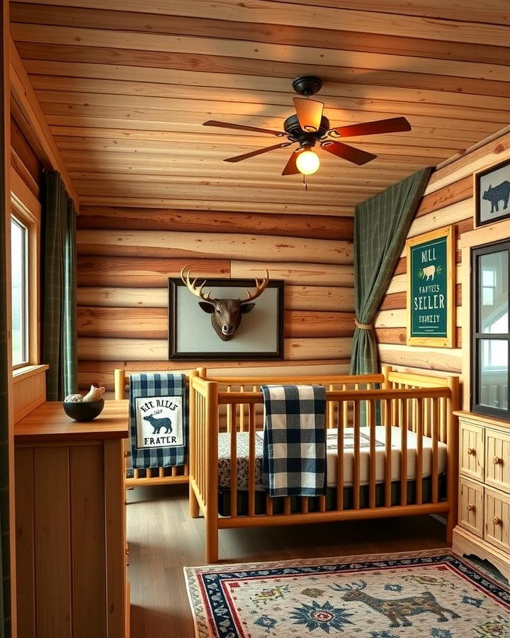 Forest Cabin - 30 Nature Themed Nursery Ideas