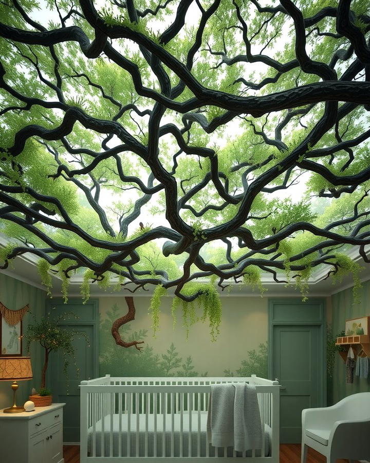 Forest Canopy Ceiling - 30 Nature Themed Nursery Ideas