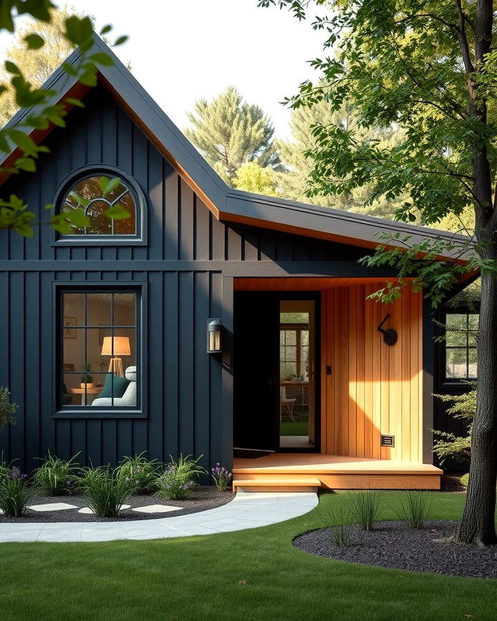 Forest Green Harmony - 25 Paint Colors for a Modern Black House With Cedar Accents