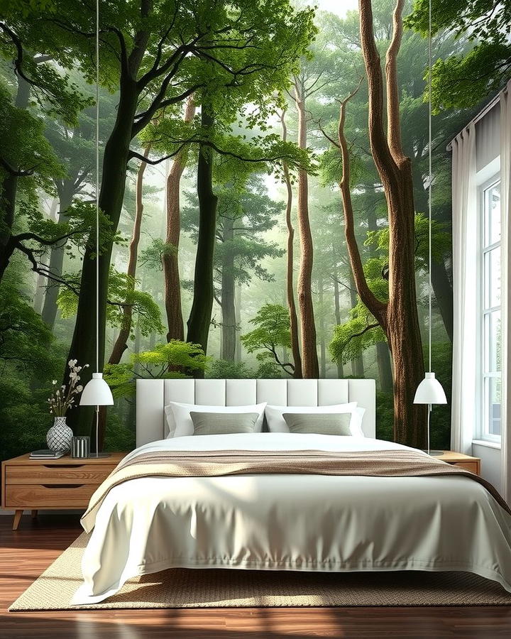 Forest Inspired Wallpaper - 30 Forest Themed Bedroom Ideas