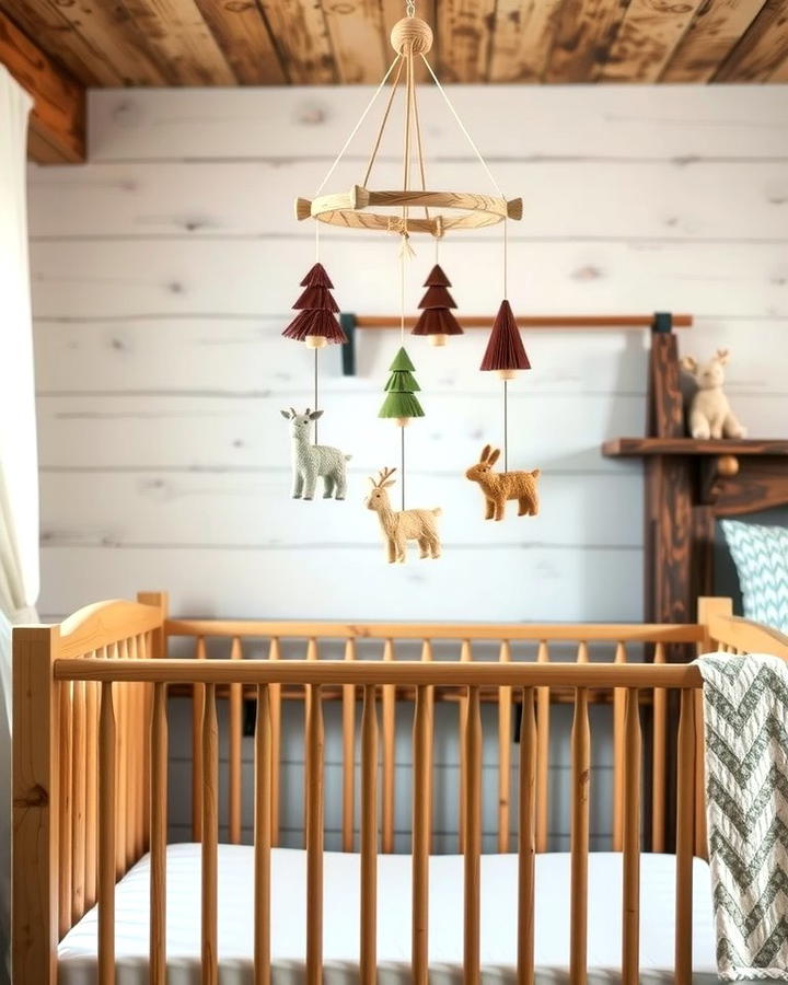 Forest Themed Mobile - 25 Rustic Nursery Ideas