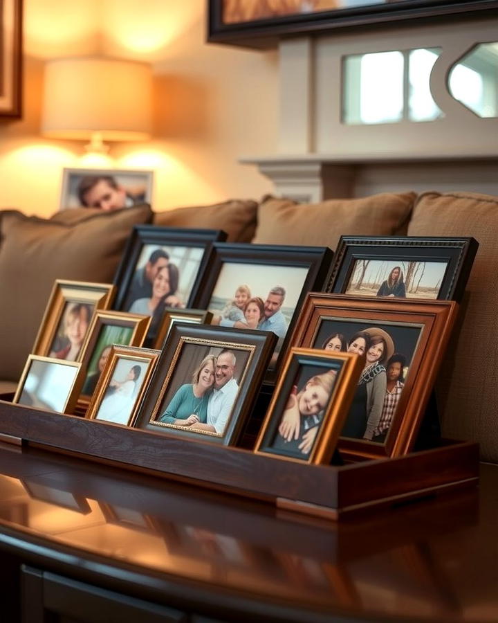 Framed Family Photos - 25 Sofa Table Decor Ideas