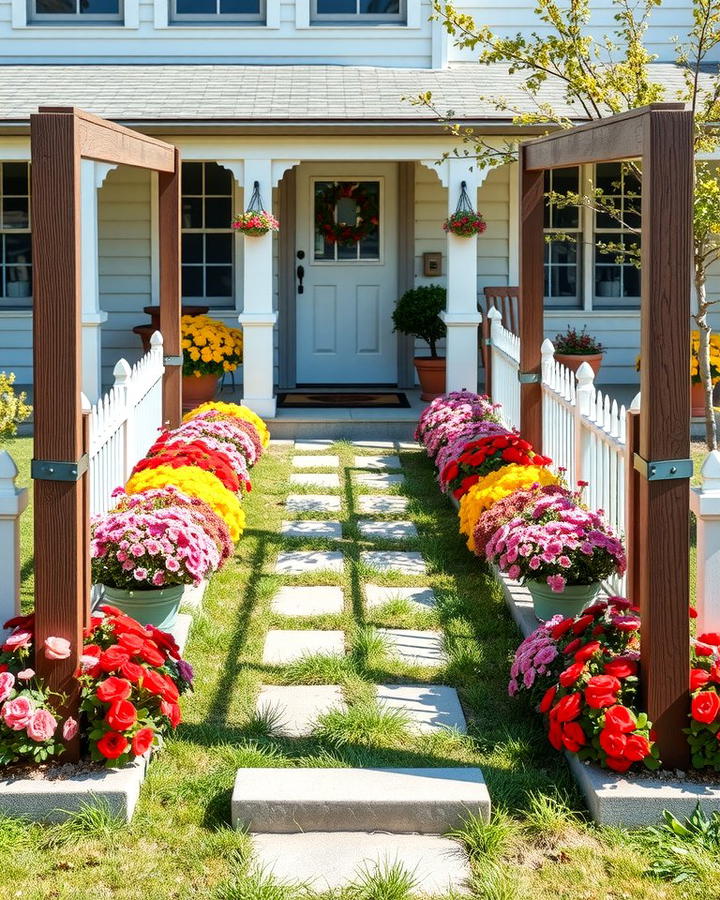 Framed Flower Borders - 30 Small Front Yard Landscaping Ideas