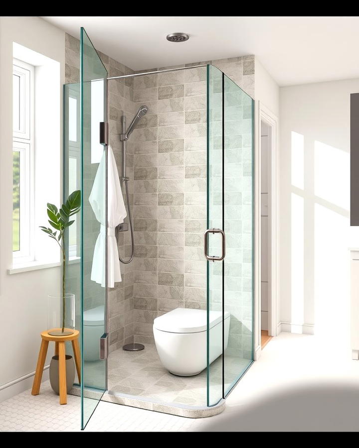 Frameless Glass Shower Enclosure - 25 Small Ensuite Design Ideas