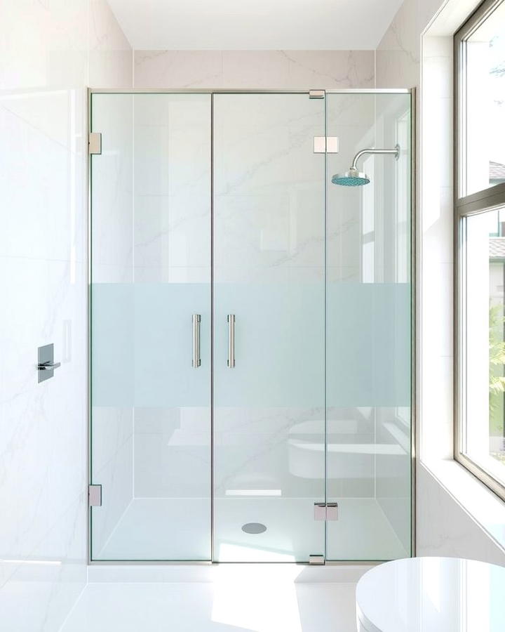 Frameless Glass Shower Enclosure - 25 Small Bathroom Walk in Shower Ideas